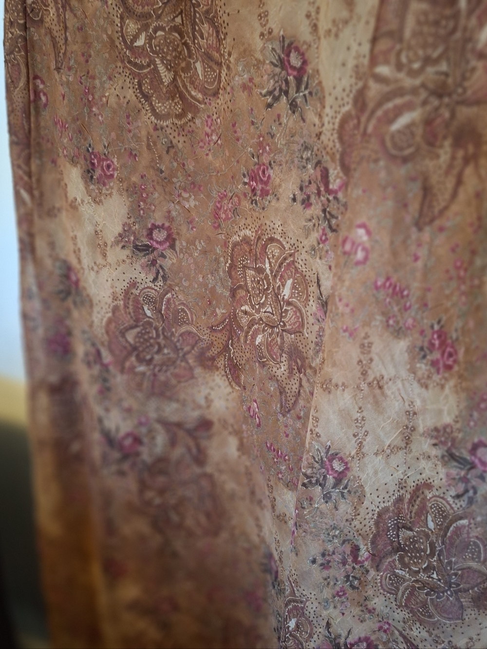 Sleeveless Brown Floral Maxi Dress - Picture 5 of 5